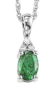 10K Birthstone Pendant – Emerald – May