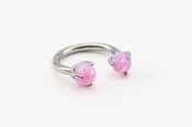 Light Pink Opal Septum Ring — Body Jewlz