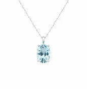 Aquamarine Pendant in white gold (230-01233)