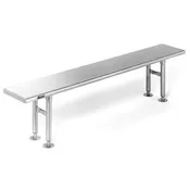 12″ x 36″ x 17″ Solid Top Brushed Stainless Steel Gowning Bench