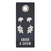 Abide & Grow Silver Stud Earring Set