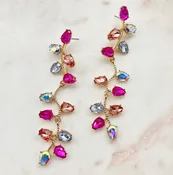 All Of The Lights Earrings In Pink