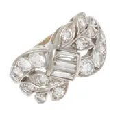 14K WHITE GOLD DIAMOND COCKTAIL RING
