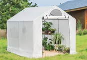 Green House with 2pc 4′ Plant Shelves – 6 ft. W x 8 ft. D x 6 ft. H