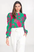 A printed woven top - JT9171