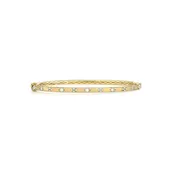 Beaded Quad Diamond Bangle