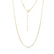 5 Lab-grown Diamonds Row Box Chain Necklace