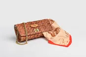 Duchesse De Polignac Cognac Arapaima Clutch