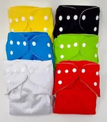FuzziBunz 6 Pack One Size and First Year Bundles with Insert - Girl or Boy Solid Colors or Playful Prints