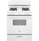 GE® 30″ Free-Standing Front Control Gas Range – JGBS10DEMWW