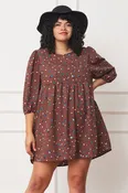 Abstract Dots Bishop Sleeve Babydoll Dress | 2 Colors | S-3X