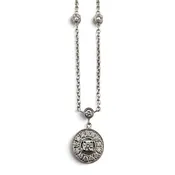 0.25ctw Round Brilliant Natural Diamond Halo Pendant Necklace in 18k White Gold