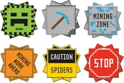 18 Pieces Mining Fun 12"x12" Cutouts
