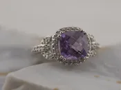 10K White Gold Amethyst Ring — Columbia River Jewelers