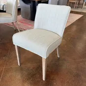 Beige Linen Blend Dining Chair