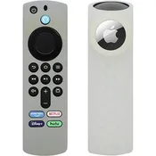 Amazon Fire TV Stick 4K (3rd Gen) Remote Gray Silicone Case - Apple AirTag