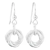 AS SEEN ON LAW AND ORDER: SVU - Argentium Sterling Silver Love Knot Dangle Earrings