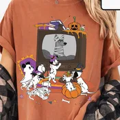 101 Dalmatians Halloween Watching TV Shirt, Mickey’s Not So Scary Party Tee, Disneyland Family Vacation Gift