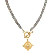18" Labradorite Toggle Necklace