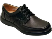 Esse Comfort Men's Leather Moc Toe Oxford - Black