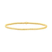2MM 7" Signature Bead Bracelet 14K Yellow Gold Filled