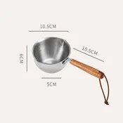 304 Stainless Steel Small Oil Splashing Pot - Modern & Minimalist Uncoated Three-layer Bottom