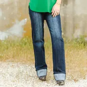 2 Fly Co Dark Wash Line Drive Jeans