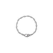 Black Rhodium Cz Bezel Pave Clasp Bracelet