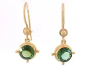 Emerald Elegance Gold Drop Earrings - Timeless Style and Sophistication — 33 Jewels at El Paseo