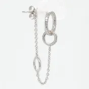 Diamond Dangling Circle Earrings