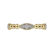 0.15ct Bujukan Marquise Cluster Diamond Band, Size 6.5 - Yellow Gold