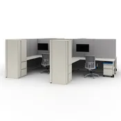 7' x 8.5' Cubicles - Global Evolve 4-Person Station (ATWPOP116)