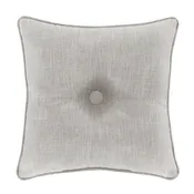 Aimee Beige Square Decorative Throw Pillow 18" x 18" By J Queen