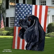 American Cocker Spaniel Americana House Flag