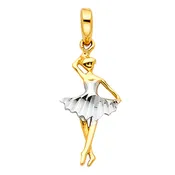 14K 2T Ballerina Pendant