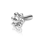 14K Gold 19 Gauge Threaded Large 6MM Ball Flower Earring Back 6.5MM Length
