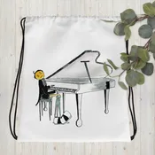 Piano Music Drawstring bag — Andi's People - Gentle Yoga & Inspiring Art: Nurturing Your Mind, Body, and Soul
