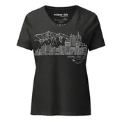 Anchorage Skyline Woman's V-Neck Tee
