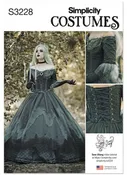 S3228 | Simplicity Sewing Pattern Misses' Phantom Queen Fantasy Costume by Raine Emery
