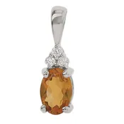 10K Birthstone Pendant – Citrine – November