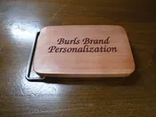 Personalized Saba Wood Belt Buckle | Customizable Wood Buckle | Custom Buckle