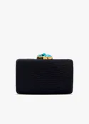 Jen clutch with turquoise stone