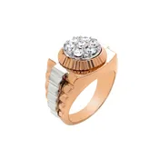 14K Two-Tone Gold Diamond Men’s Ring