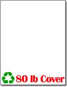 100% Recycled Cardstock | White | 8.5" X 11" (80lb Cover)