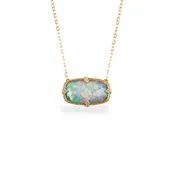 Amáli Ethiopian Opal Pendant Necklace