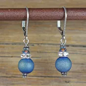 Big Sky Druzy Leverback Earrings #EW506-216