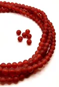 4mm Matte Carnelian 49 Beads on 8 in. Strand
