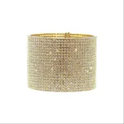 1.75" Flexible Crystal Pave Cuff