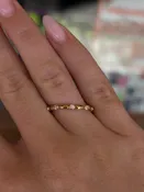 14K Yellow Gold Bubble Diamond Band