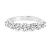 14K White Gold - Diamond Band - J37316